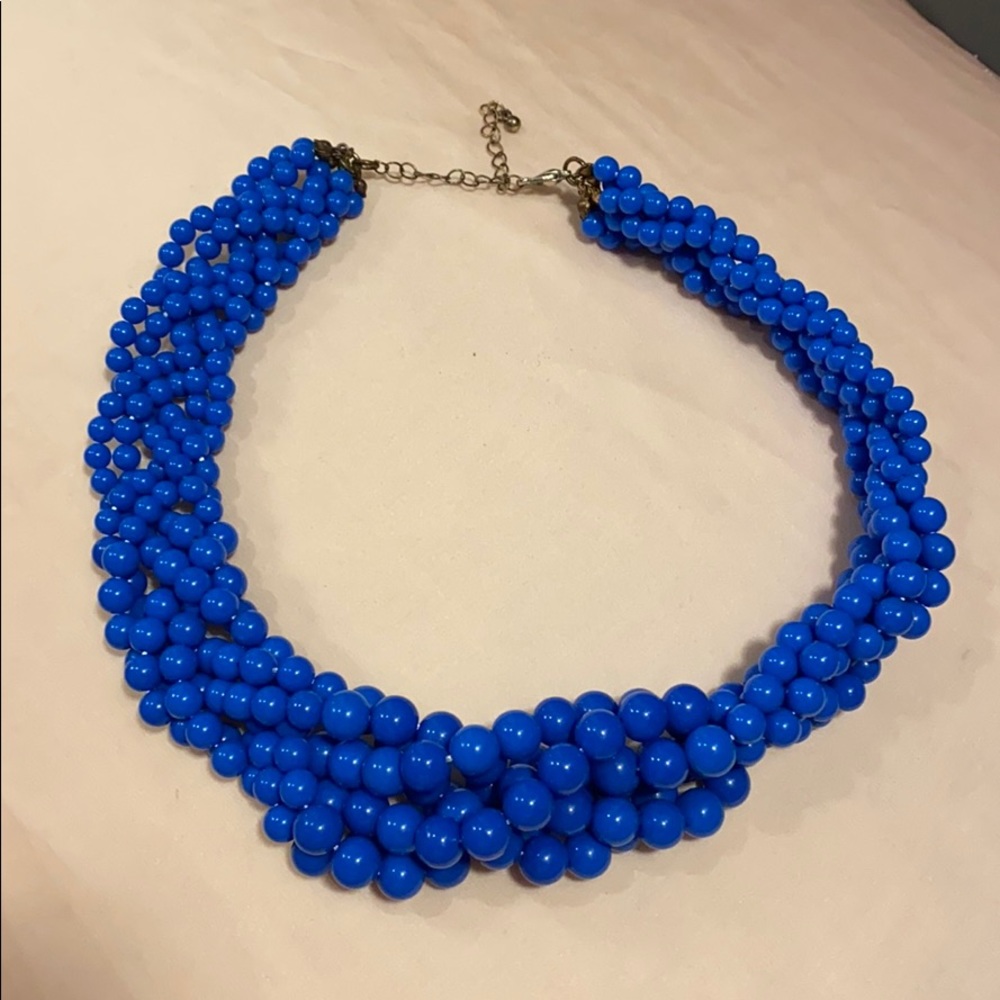 Royal blue bead necklace